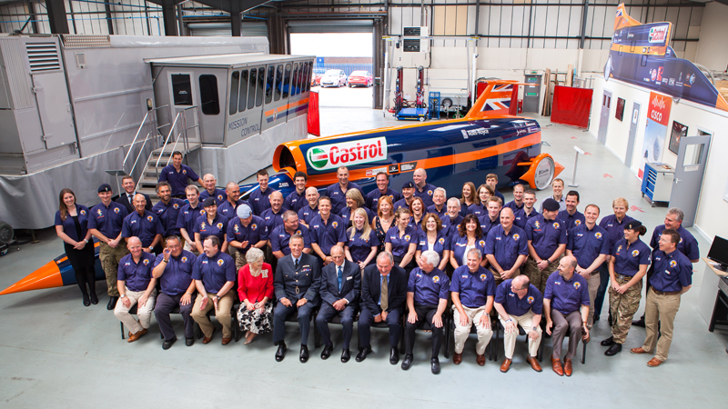 Prince Philip meets the Bloodhound team at the technical centre in Bristol (Credit: Stefan Marjoram/ The Bloodhound Project)